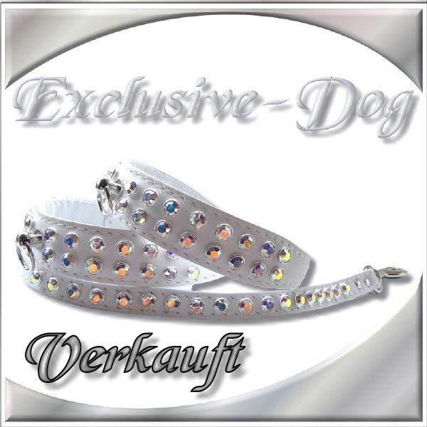 Strasshalsband wei&szlig; Strasshalsband Prager Rattler